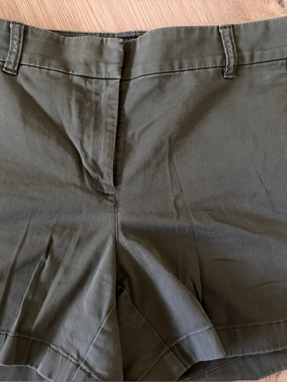 Olive Green Casual Shorts